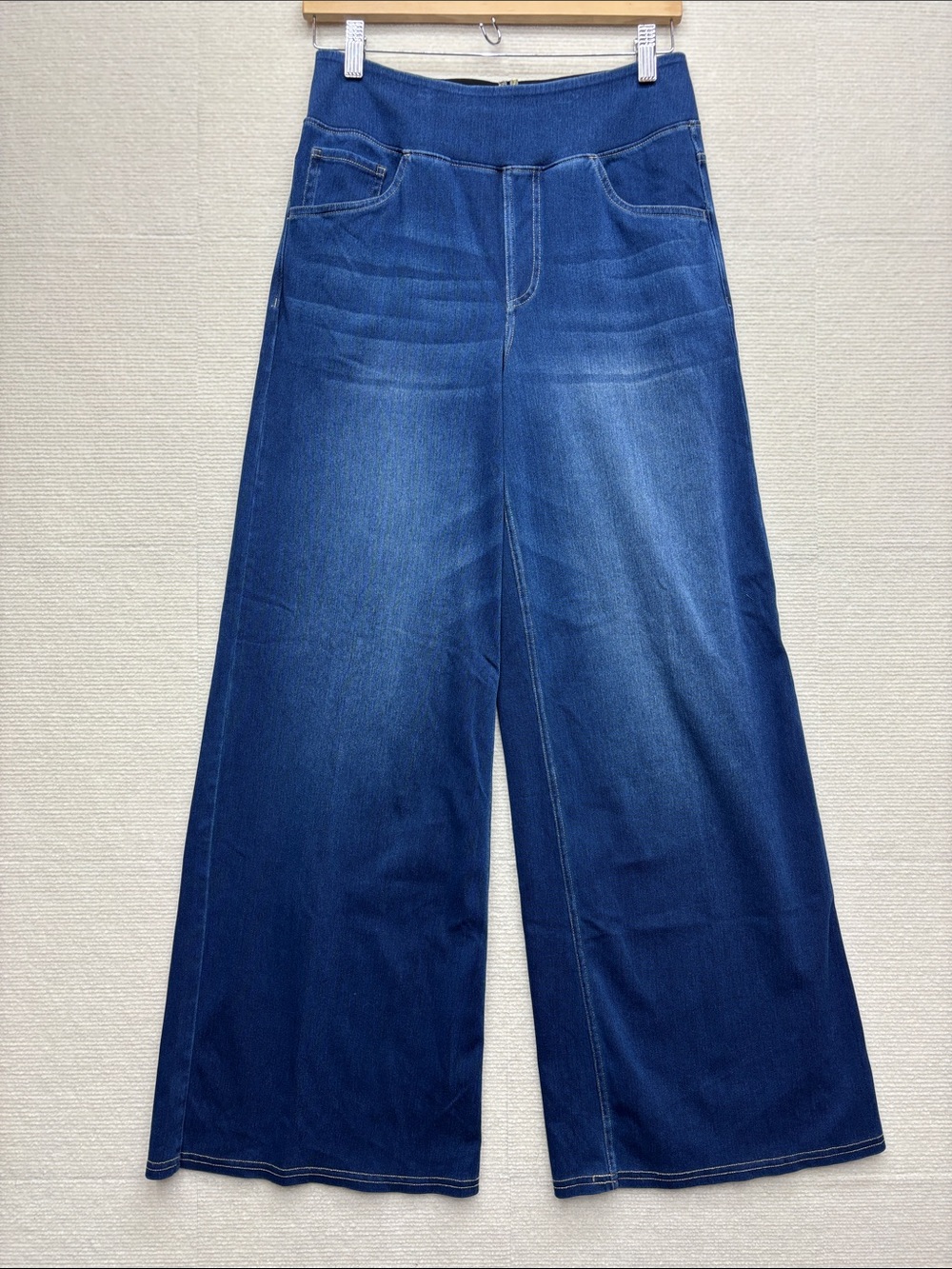 Halara | Wide Leg Pull-On Jeans in Dark Blue